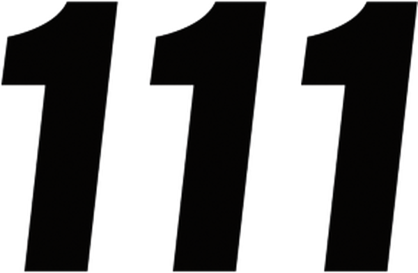 Number Stickers Black, 1, nordicamoto.ro