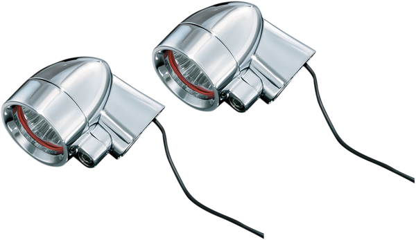 Super-bright Led Silver Bullets With Short Fender Strut Mounts Red, 4, nordicamoto.ro