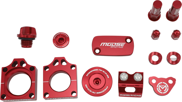 MOOSE RACING Bling Pack Kit Red, Anodized, 1, nordicamoto.ro