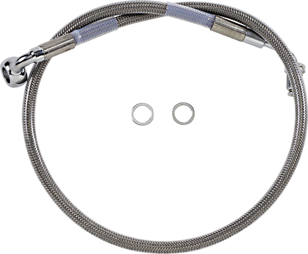Extended Length Stainless Steel Brake Line Clear-coated Oversize [+102 mm (4'')], 1, nordicamoto.ro