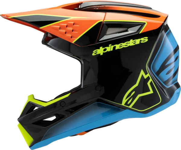 Alpinestars S-M3 Fray gyermek sisak, fekete/kék/narancssárga/sárga, S méret, 6, nordicamoto.ro