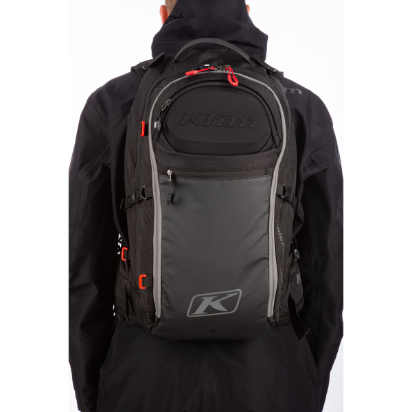 Klim Krew 22 Fiery Red – Black motoros hátizsák, 14, nordicamoto.ro