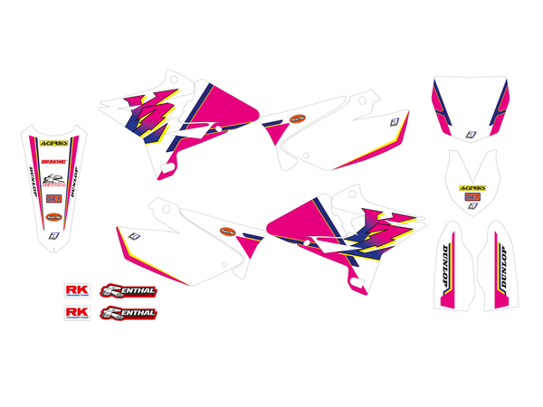 Graphic Kit Retro Pink, White, 2, nordicamoto.ro
