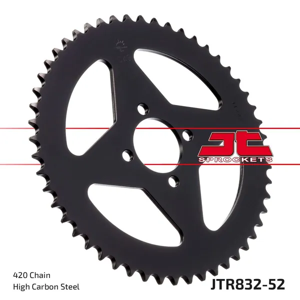 JT SPROCKETS Fekete hátsó lánckerék, 1, nordicamoto.ro