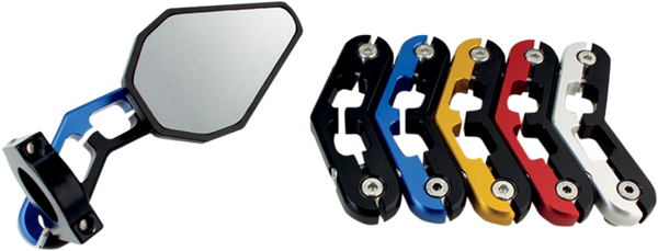 D-axis Bar End Mirror Anodized Blue, 1, nordicamoto.ro