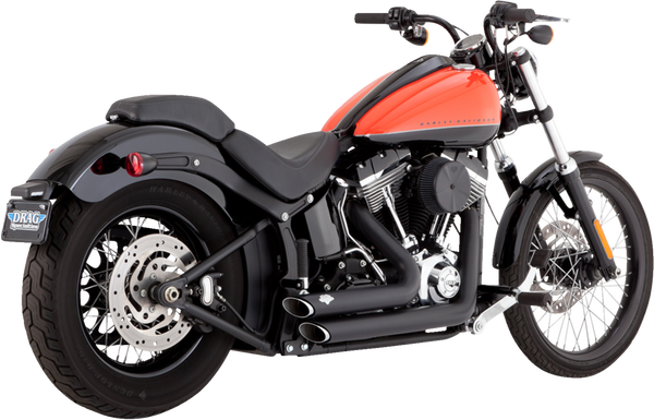 Shortshots Staggered Exhaust System Black, Matte Black, 4, nordicamoto.ro