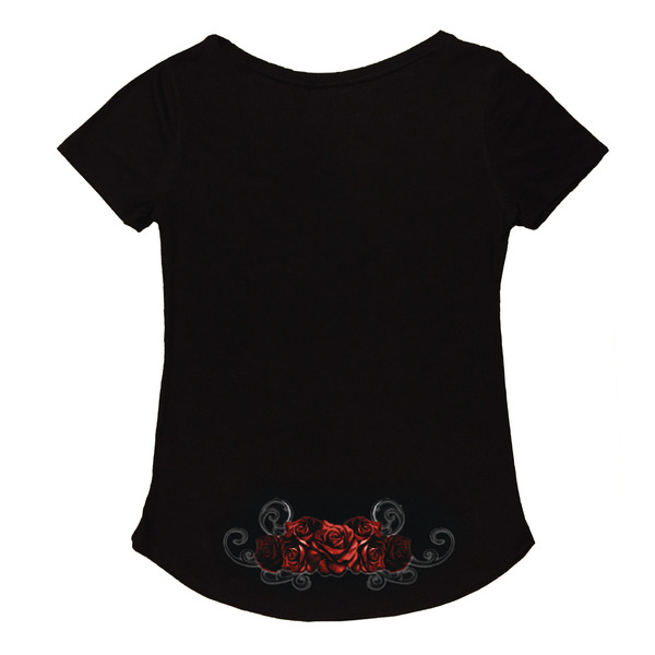 Women's Red Catrina T-shirt Black M, 3, nordicamoto.ro