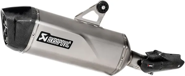 Ezüst színű, titánból készült hangtompító, slip-on típusú, 2, nordicamoto.ro