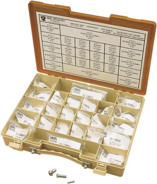 Button-head Bolt Assortment Kit Silver, 1, nordicamoto.ro