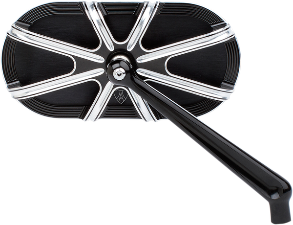 Caged Series Mirror Chrome, Anodized Black, 1, nordicamoto.ro
