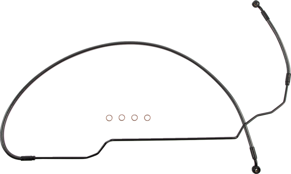 Braided Front Brake Line Black, Black Pearl Oversize [+102 mm (4'')], 1, nordicamoto.ro