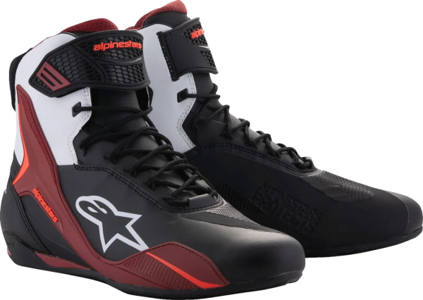 Alpinestars Faster-4 csizma, fekete/fehér/sötétvörös, 12-es méret, 1, nordicamoto.ro