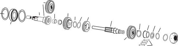 4-speed Mainshaft Component, 1, nordicamoto.ro