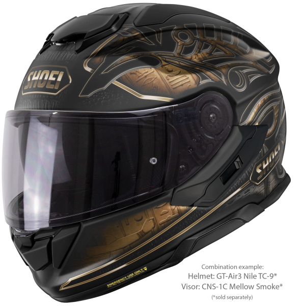 SHOEI GT-AIR3 NILE TC-9 teljes arcú sisak, fekete/matt barna, M-es méret, 3, nordicamoto.ro
