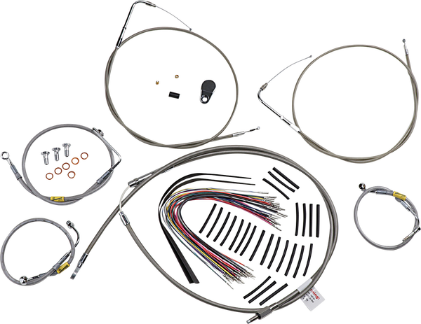 Control Kit For Early Touring Bikes With Bagger Bar Handlebars Silver, 1, nordicamoto.ro