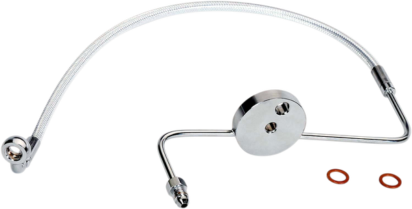 Designer Series Dot Front Lower Brake Line Kit Chrome, Sterling Chromite® Ii, 1, nordicamoto.ro