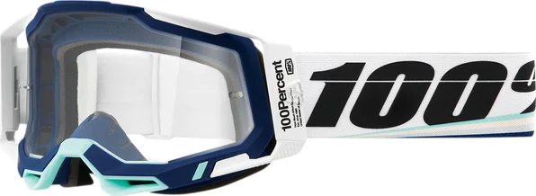 Ochelari 100% Racecraft 2 Arsham Clear/White/Blue, 2, nordicamoto.ro
