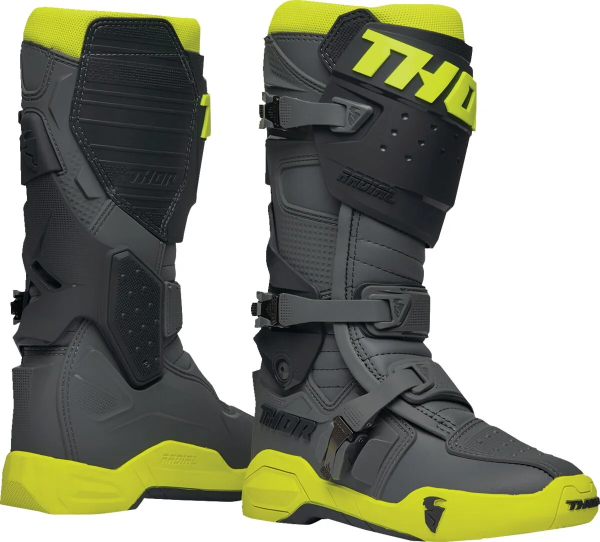 Thor Radial MX csizma, szürke/fluo sárga, 49,5, 1, nordicamoto.ro