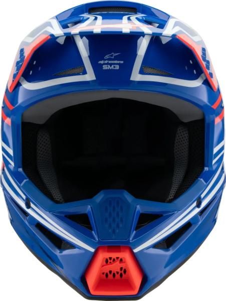 Alpinestars Youth S-m3 Wurx gyermek sisak, fekete/kék/piros/fehér, S méret, 4, nordicamoto.ro