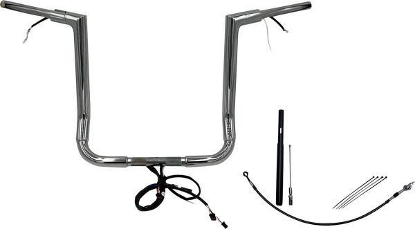 Plug & Play Ez Install 1-1/2(r) Flat Top Handlebar Kit Silver, 1, nordicamoto.ro