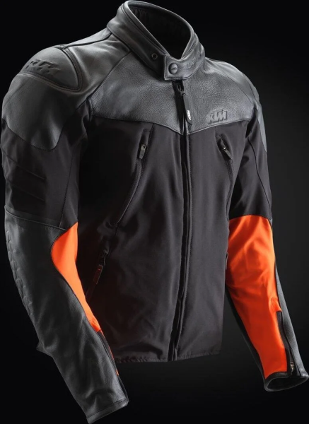 KTM Tension narancssárga/fekete bőrdzseki, S-es méret, 2, nordicamoto.ro