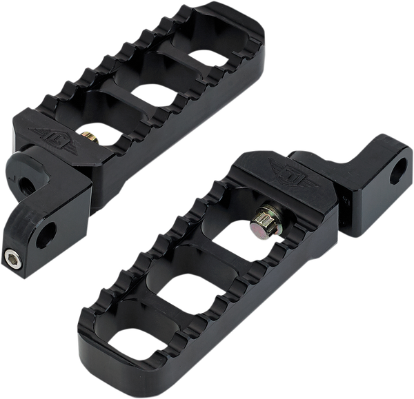 Adjustable Serrated Billet Footpegs Black Narrow, 1, nordicamoto.ro