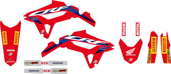 Blackbird Racing Replica Team Honda Hrc 2022 Graphics Kit With Seat Cover Red, 4, nordicamoto.ro