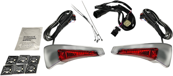 Sequential Tour Pak Seat Back Rest Led Lights White, 1, nordicamoto.ro
