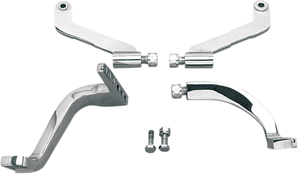 Driver Floorboard Mounting Brackets Silver, 1, nordicamoto.ro