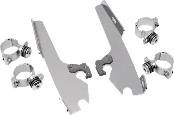 Fats/slim Windshield  Trigger-lock Complete Mount Kit Polished, 1, nordicamoto.ro