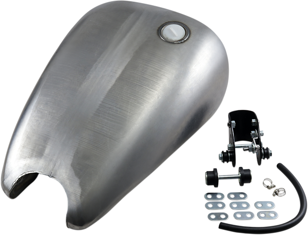 Extended Smooth-top Quickbob Rubber-mount Gas Tank Raw, 1, nordicamoto.ro