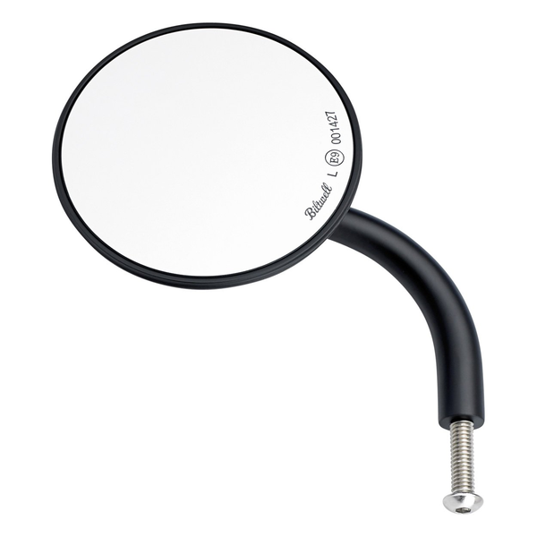 Utility Mirror Round Short Arm Black, 1, nordicamoto.ro