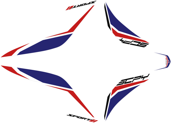 Scooter Decals Blue, Red, 2, nordicamoto.ro