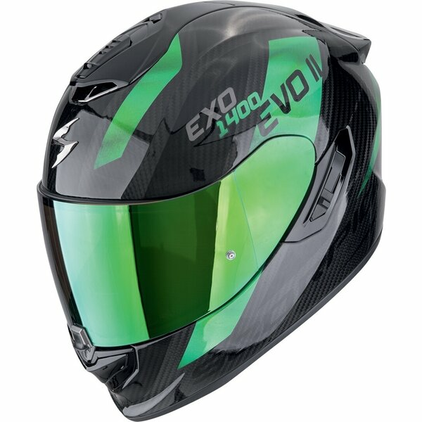 Casca integrala SCORPION EXO-1400 EVO II CARBON AIR PLATTED Negru/Rosu M, 4, nordicamoto.ro