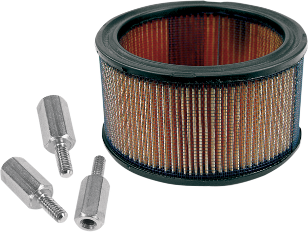 High-flow Air Filter & Adapter Kit Black, Orange, 1, nordicamoto.ro