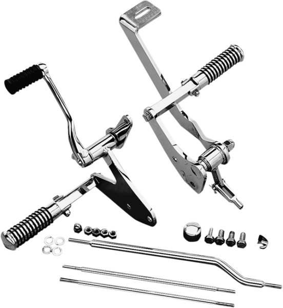 Forward Control Kit With Pegs Silver Standard, 1, nordicamoto.ro