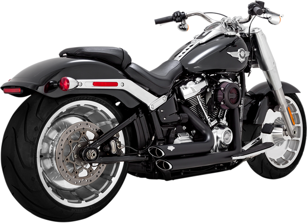Shortshots Staggered Exhaust System Black, 3, nordicamoto.ro