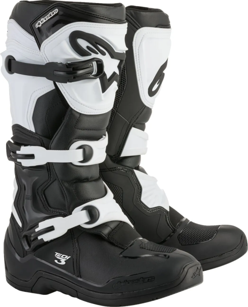 Alpinestars Tech 3 csizma, fekete/fehér, 40,5, 1, nordicamoto.ro