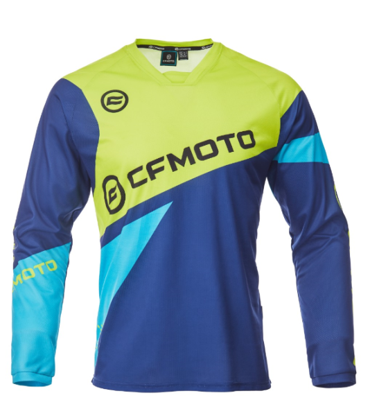 TRICOU MOTO CFMOTO MX / ENDURO RIDING JERSEY – ALBASTRU / GALBEN, 6, nordicamoto.ro