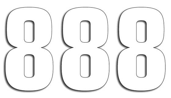 Two Series Numbers White, 3, nordicamoto.ro