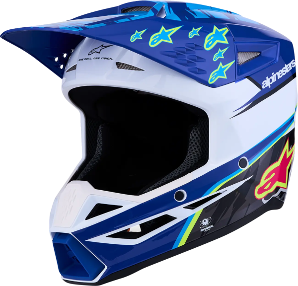 Alpinestars SM3 Falcon gyermek sisak, kék/fekete/rózsaszín, L-es méret, 1, nordicamoto.ro