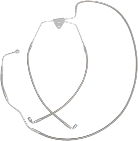 Stainless Steel Brake Line Kit Silver, Clear-coated, 1, nordicamoto.ro