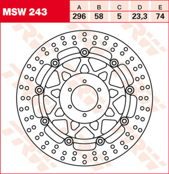 Round Floating Brake Rotor, 1, nordicamoto.ro