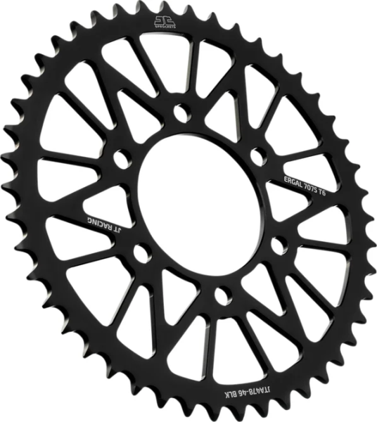 JT SPROCKETS Racelite alumínium hátsó lánckerék, fekete, 1, nordicamoto.ro