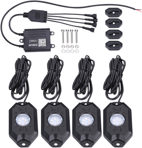 Rgb & Bluetooth Led Rock Light Kit Black, 1, nordicamoto.ro