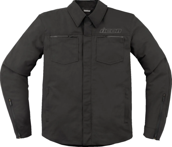 Geaca Icon Upstate Canvas Ce Black L, 1, nordicamoto.ro