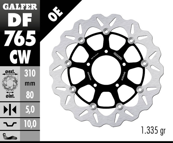 Wave® Brake Rotor Black, Silver, 1, nordicamoto.ro