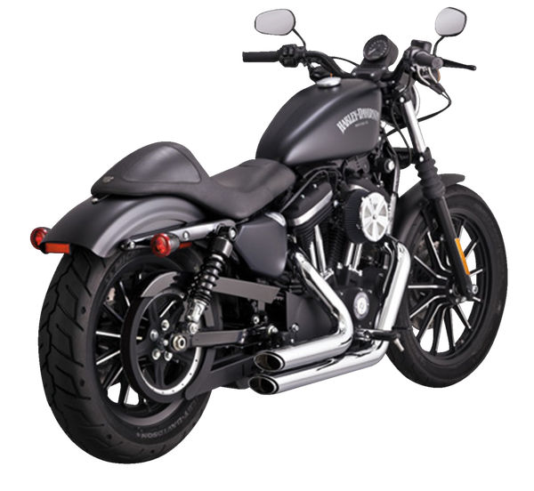 Shortshots Staggered Exhaust System Chrome, 1, nordicamoto.ro