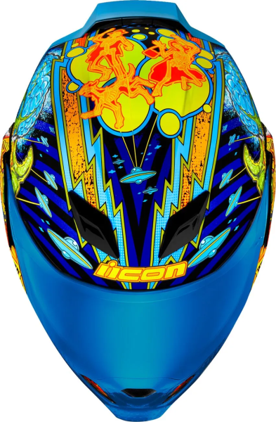 Icon Airflite Bugoid Blitz sisak, többszínű/kék, 3XL, 18, nordicamoto.ro