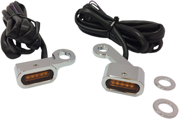 Led Handlebar Marker Lights Chrome, 2, nordicamoto.ro